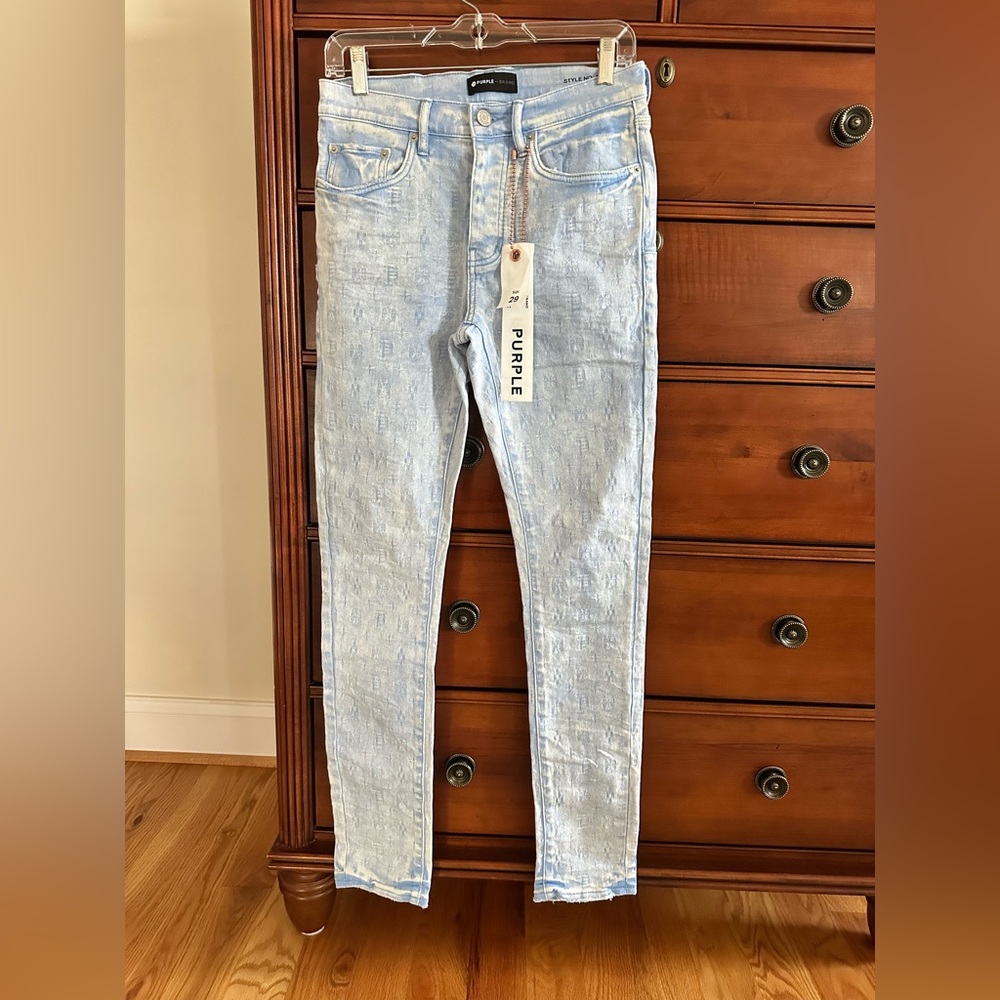 Purple jeans never worn